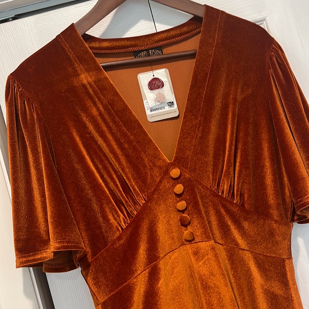 NWT Classic Rock Couture / Scorpio Rising angel sleeve maxi dress.